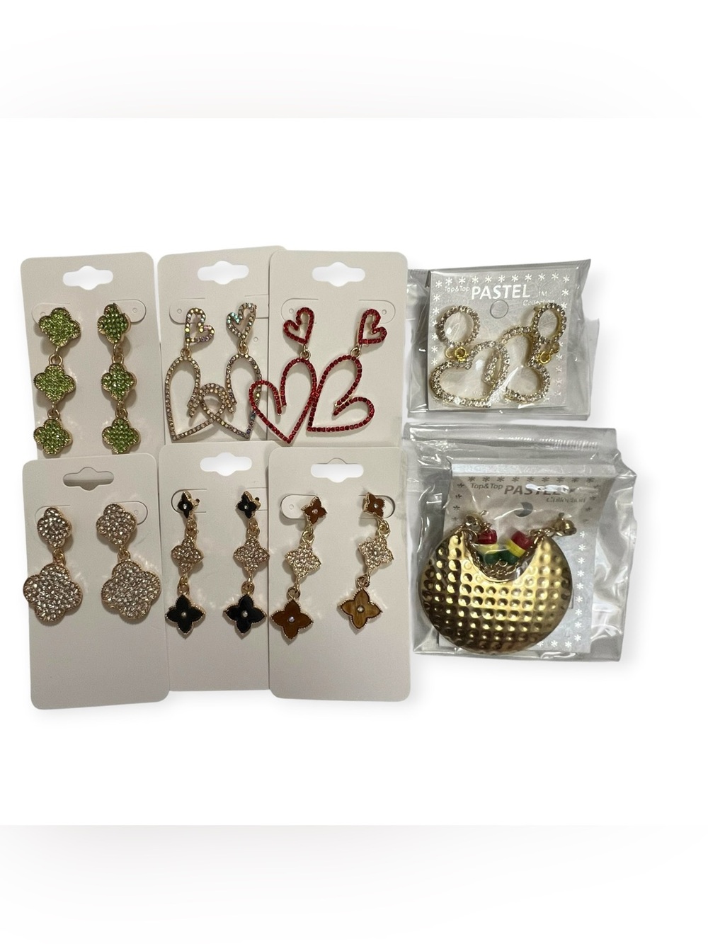 8pc Gold Tone Earring‎ Bundle